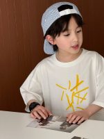 【100-160cm】キッズTシャツ 半袖 ポテトプリント ユニーク 楽ちん着脱 お出かけ - 画像 (4)
