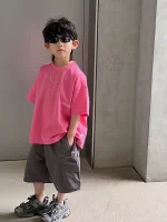 【100-160cm】Tシャツ プリント アルファベット 男の子 - 画像 (6)