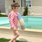 【90-140cm】水着 ハート柄 フリル スイムウェア - 画像 (3)