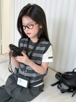 【100-170cm】ベスト 女の子 ニット ボーダー レイヤードしやすい - 画像 (5)