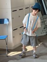 【100-160cm】Tシャツ 半袖 韓国風 ストリート ユニセックス おしゃれなロゴプリント - 画像 (6)
