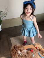 【90-150cm】セットアップ 女の子 無地 キャミソール&スカート - 画像 (2)