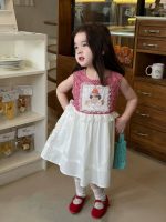 【80-130cm】ワンピース 女の子 チェック柄 レース ノースリープ - 画像 (6)