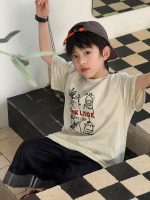 【100-160cm】半袖Tシャツ キッズ カートゥーン グラフィティプリント 週末のお出かけ - 画像 (3)