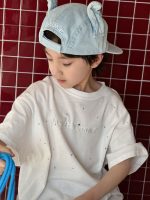【100-160cm】キッズ Tシャツ 半袖　肌触り良好 キラッとストーン オシャレ見え - 画像 (6)