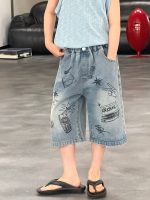 【90-160cm】ショートパンツ 男の子 プリント ジーンズ ゆったり - 画像 (5)