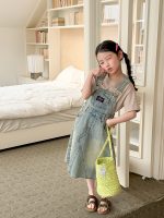 【100-170cm】デニムサロペットスカート 女の子 韓国風 レトロ - 画像 (6)