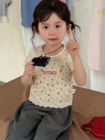 【90-140cm】キャミソール+半袖Ｔシャツ 女の子 花柄 合わせやすい - 画像 (4)