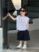 【90-140cm】Tシャツ 男の子 ノースリープ 無地 ストリート風 - 画像 (6)