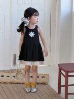 【90-140cm】ワンピース 女の子 フラワー ノースリープ ホルターネック - 画像 (6)