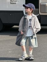 【90-150cm】アウターorショートパンツ 男の子 速乾 UVカットパーカー - 画像 (4)
