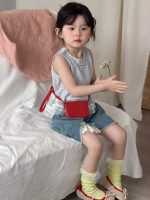 【90-140cm】ベスト 女の子 チェック柄 レース 切り替え - 画像 (3)