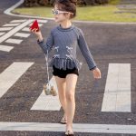 【90-140cm】水着 フリル リボン付き かわいい スイムウェア - 画像 (16)