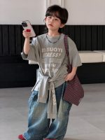 【100-150cm】Tシャツ デザイン感 半袖 ファッション - 画像 (2)