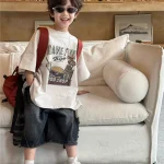 【90-160cm】Tシャツ ファッション 男の子 カジュアル 半袖