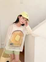 【100-170cm】長袖Ｔシャツ 女の子 パン柄 日焼け防止 ゆったり - 画像 (4)