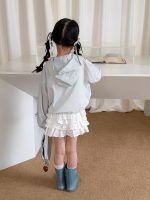 【100-170cm】UVカットアウター 女の子 軽量 フード付き リボン付き - 画像 (5)