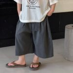 【100-150cm】ショートパンツ 無地 ゆったり 夏新作