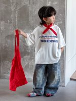 【100-160cm】ジーンズ デニム ボトムズ 星柄 ゆったり - 画像 (4)