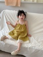 【90-140cm】ワンピース 女の子 レース 切り替え - 画像 (3)