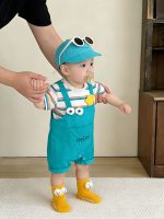 【66-100cm】ロンパース ベビー 半袖 かわいい ボーダー柄 - 画像 (4)