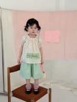 【90-140cm】シャツ 女の子 ドット柄 カジュアル アップリケ - 画像 (6)