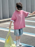 【90-140cm】半袖Ｔシャツorショートパンツ 男の子 デニム トレンド - 画像 (3)