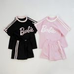 【80-150cm】セットアップ 女の子 カジュアル 英字プリント