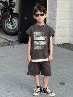 【90-120cm】半袖Ｔシャツ 男の子 英字 レイヤード ゆったり - 画像 (6)