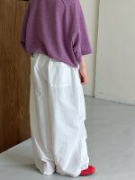 【90-160cm】パンツ 男の子 無地 ワイドレッグ カーゴパンツ - 画像 (6)