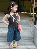 【90-150cm】トップスorパンツ 女の子 ドット柄 韓国風