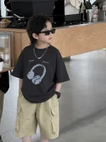 【90-160cm】半袖Tシャツ 男の子 プリント カジュアル - 画像 (3)