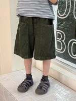 【100-160cm】5分丈デニムショーツ キッズ 中腰フィット 微弾性 動きやすい - 画像 (4)