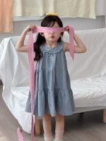 【90-140cm】ワンピース 女の子 ノースリープ ゆったり - 画像 (6)