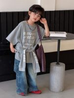【100-150cm】Tシャツ デザイン感 半袖 ファッション - 画像 (3)