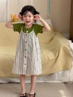 【90-140cm】半袖Ｔシャツorワンピース ストライプ シンプル