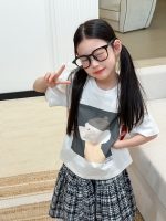 【90-160cm】半袖Ｔシャツ 女の子 カートゥーン 着せやすい