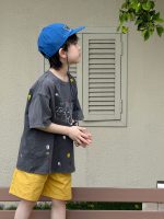 【100-160cm】Tシャツ 半袖 男の子 ペイント風 グラフィティT  レトロカートゥーン アート - 画像 (5)