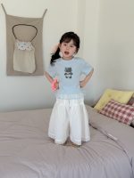 【90-140cm】キュロット 女の子 無地 レース ワイドパンツ - 画像 (5)