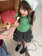 【90-150cm】半袖Ｔシャツ or ベスト or スカート or パンツ 女の子 おしゃれ ストリート - 画像 (8)