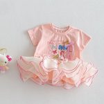 【73-120cm】半袖Ｔシャツ ベビー チュール フリル プリント - 画像 (7)