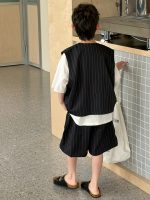 【90-160cm】セットアップ 男の子 ストライプ トレンド - 画像 (4)