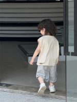 【90-140cm】Tシャツ 男の子 ノースリープ 無地 ストリート風 - 画像 (5)