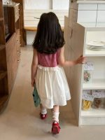 【80-130cm】ワンピース 女の子 チェック柄 レース ノースリープ - 画像 (3)