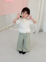 【90-140cm】半袖Ｔシャツ 女の子 ドット柄 フリル - 画像 (6)