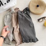 【80-130cm】ショートパンツ 女の子 チェック柄 フリル - 画像 (6)