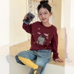 【90-160cm】長袖Ｔシャツ 女の子 カートゥーン プリント 肌触り良い - 画像 (5)