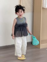 【90-140cm】ベスト 女の子 チュール 切り替え おしゃれ