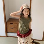 【80-130cm】ベスト 女の子 英字 プリント シンプル - 画像 (3)