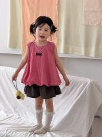 【90-140cm】ベスト 女の子 無地 ゆったり かわいい - 画像 (6)